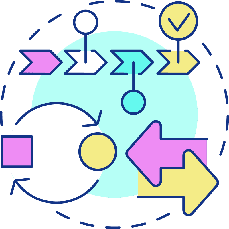 Illustration showing productivity enhancement through AI tools